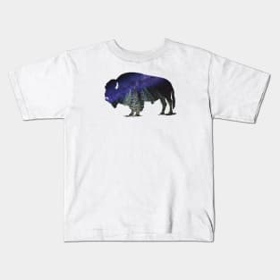 Buffalo Forest Galaxy - Nature Design Kids T-Shirt